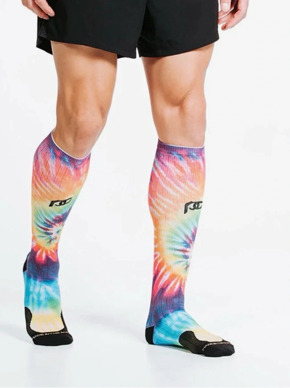 Pro Compression Marathon, Rainbow Tie Dye Socks Unisex